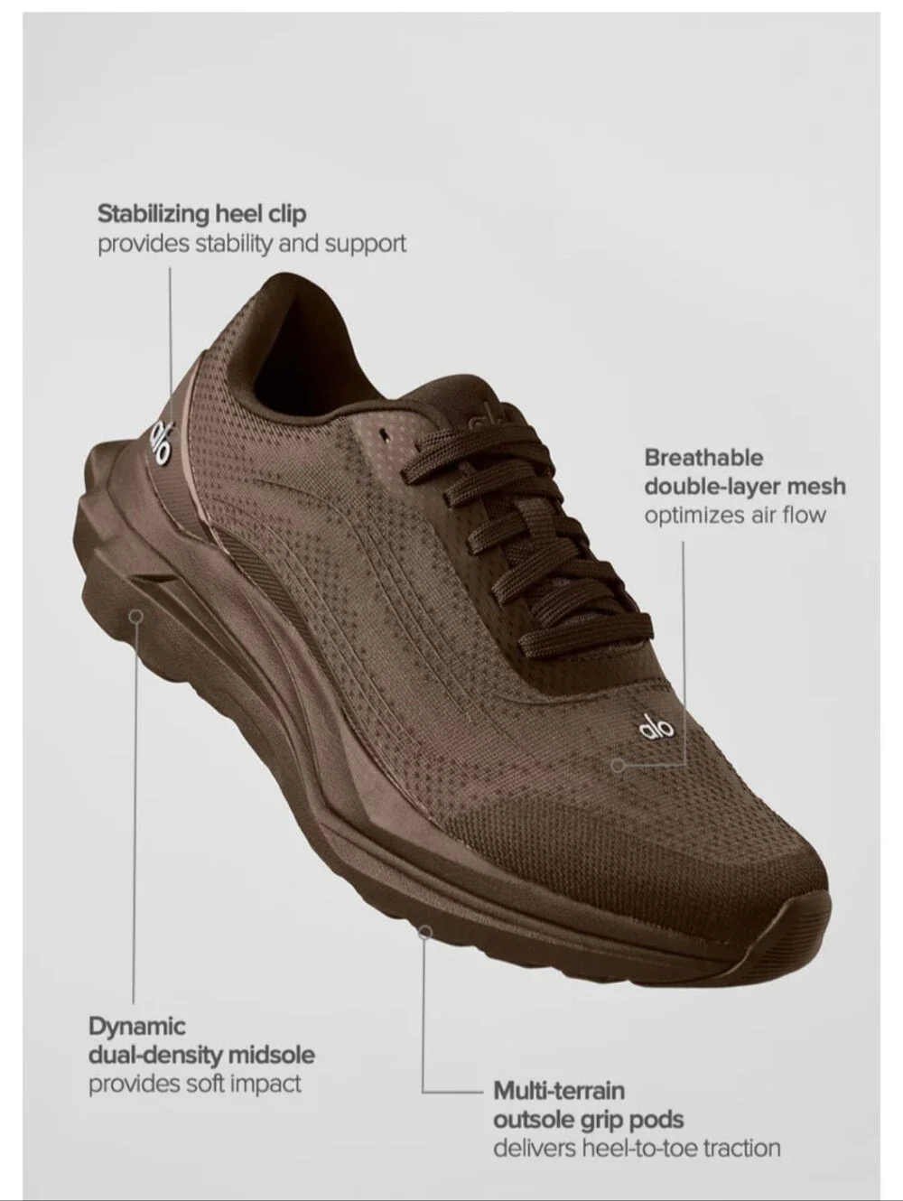 ALO Runner- Espresso- M6/W7.5